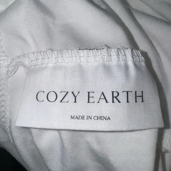 Cozy Earth Pajama Top Bamboo Notched Collar Lounge Button Front Wome Small - Picture 8 of 8
